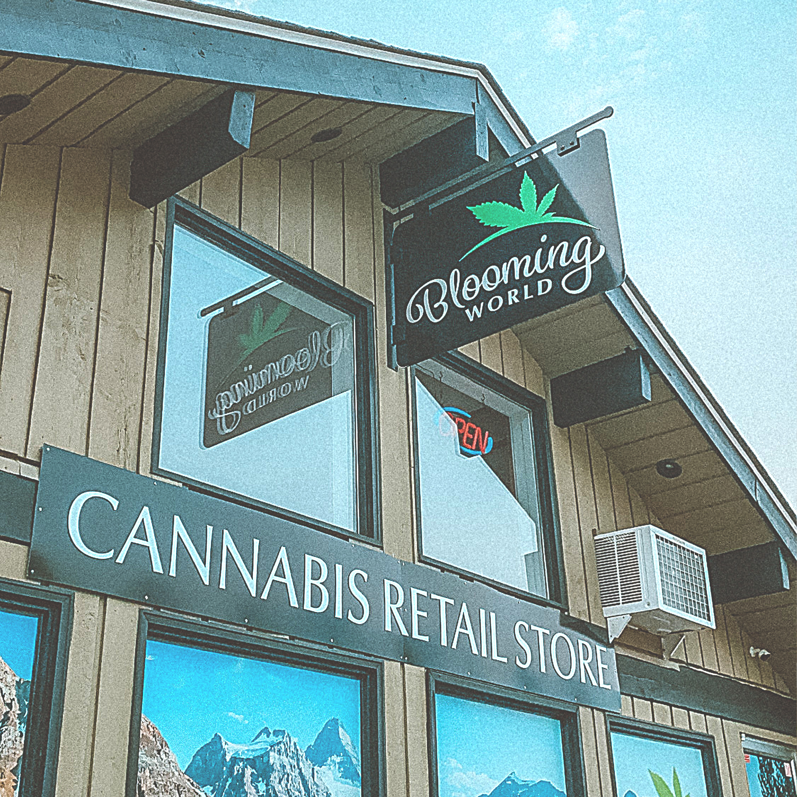Blooming World Cannabis Dispensary Exterior in Radium Hot Springs, BC