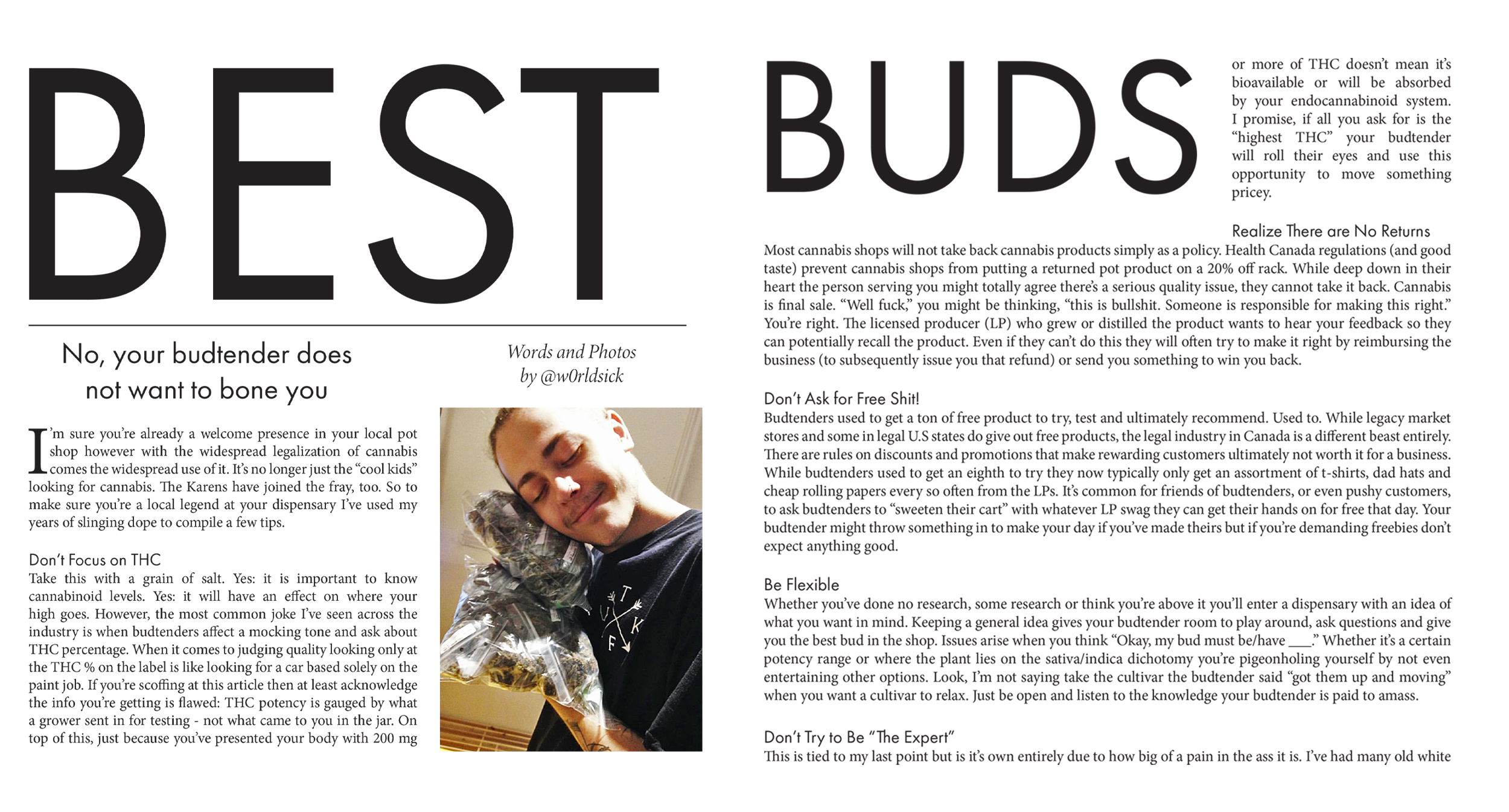 Best Buds Article by Will Zorn in Stash Magazine Volume 1 November 2020